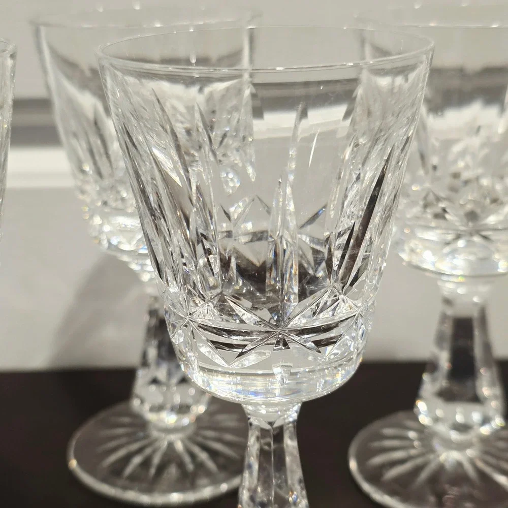 Waterford Rosslare Crystal Wine Glasses Port‎ Cordial Sherry Set of 5